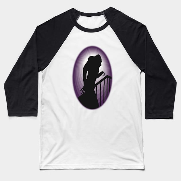 Shadow of Nosferatu Baseball T-Shirt by PlaidDesign